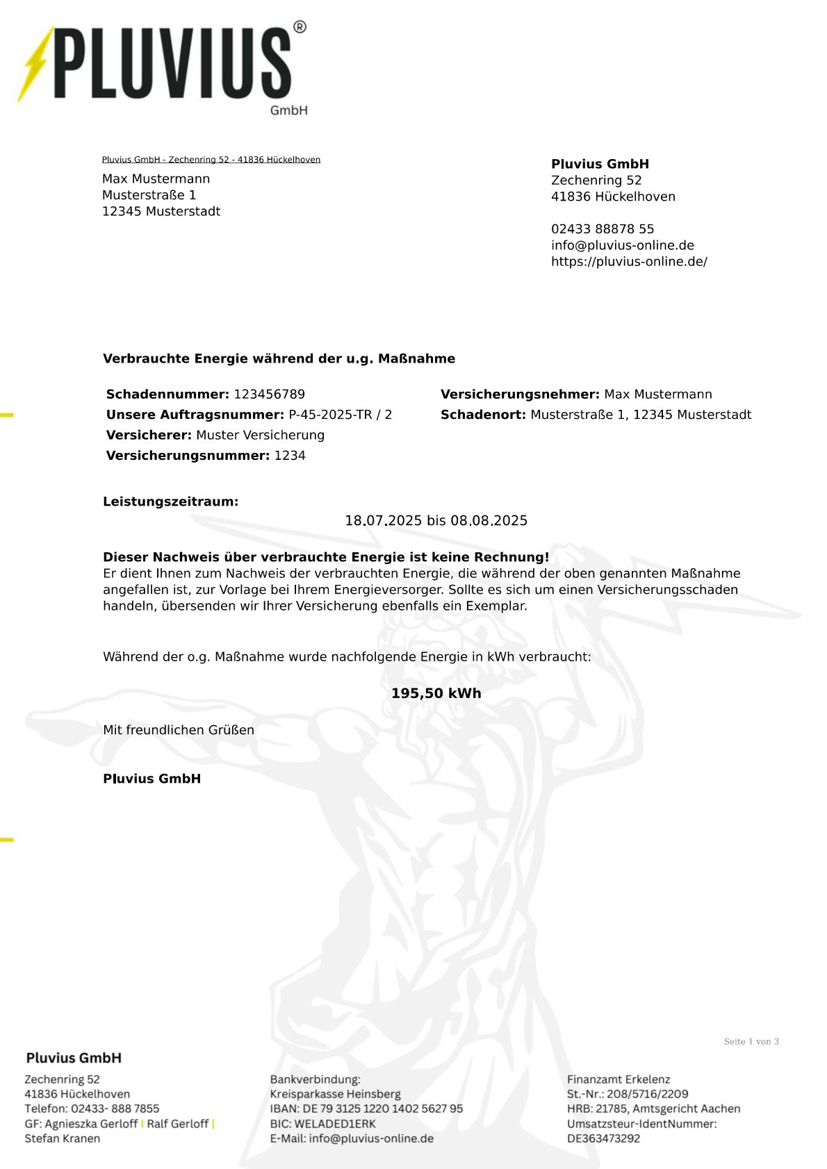 PDF-Vorlage: Gesamtverbrauch Standard